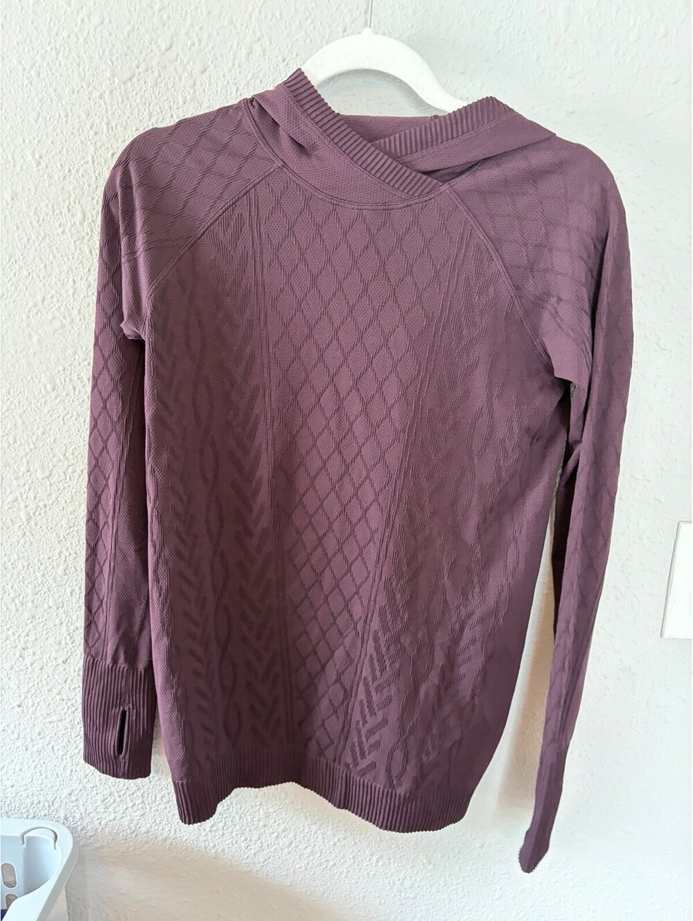 Lululemon Rest Less Hoodie Black Cherry size 10. EUC. $98 retail.